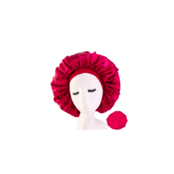 Satin Hair Bonnetabs – Saténová čiapka pre kučeravé vlasy s jemným lemom, väčší objem