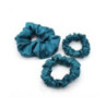 Scrunchie by Terrie – Handmade Saténová gumička na kučeravé vlasy - petrolejová