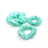 Scrunchie by Terrie – Handmade Saténová gumička na kučeravé vlasy mintovo - zelená