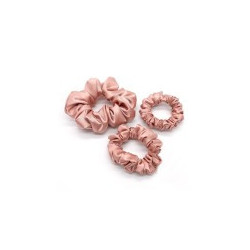 Scrunchie by Terrie – Handmade Saténová gumička na kučeravé vlasy - rosegold