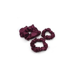 Scrunchie by Terrie – Handmade Saténová gumička na kučeravé vlasy purpurová