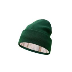 Zimná čiapka so saténovou podšívkou pre vlny a kučery